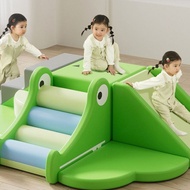 MOMTURE Slide Indoor Slides Crocodile Playground Soft Pack Baby Slide Soft Climbing&Sliding Combo Ba