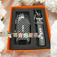 KIA Car Chip Key Cover Carbon Fiber K3/K5/KX3/KX1/KX5 Black Metal Frame/Black Leather K3/K5/KX3/KX1/