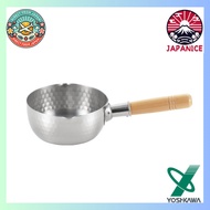 Yoshikawa YJ3367 YJ3367 Snow Flat Pot, Single Handled Pot, 5.5 inches (14 cm), 0.9 L; Made in Japan,