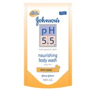 JOHNSON'S pH 5.5 Honey Body Wash Refill 500ml