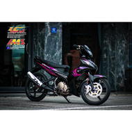 TEM RỜI mẫu lửa tím hồng cho Exciter 135 4 số xe đen