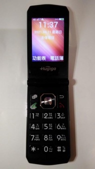 Hugiga L66大螢幕，大按鍵，大字體，大音量，折疊 4G 手機老人機 3G 4G 皆可用，功能都正常，只賣900元