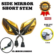 SYM VF3i-VF 125 /Motorcycle Side Mirror dahon type short stem mix color gold mix black accessories