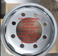 กระทะรถบรรทุก MX MS-TC01 ขนาด 6.75x19.5 8H WHEE (สำหรับใส่รถบรรทุก 6ล้อ 10ล้อ)