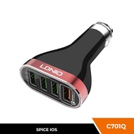 LDNIO C701Q Quick Charge 2.0 Intelligent Smart Dual 2 USB Car Charger (6.6A)