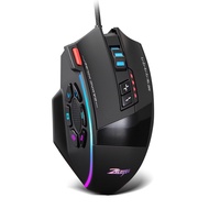 ZELOTES Master Pressure Gun Game Mouse Macro RGB Streamer Marquee Mouse Laser Creative Mouse