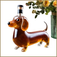 Glass Liquor Bottle Glass Liquor Bottle Dachshund Dog Shape Housewarming Wedding Decanter Decoration