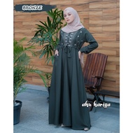 Ready Gamis Syafira Bordir Ori Aku Karissa - Gamis Aku Karissa Terbaru