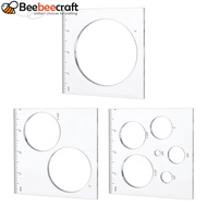 1set 3pcs Multifunctional Acrylic Drawing Scale Ruler Painting Stencils for Painting Supplies Craft 