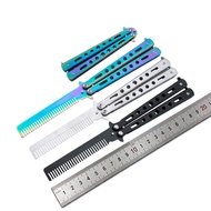 Outdoor Camping Practice Comb Practice Knife (Unsharpened) Butterfly Comb Practice Tool Butterfly Sw