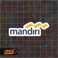 Bank Sticker in Indonesia Mandiri Size 7 x 2.5 Cm