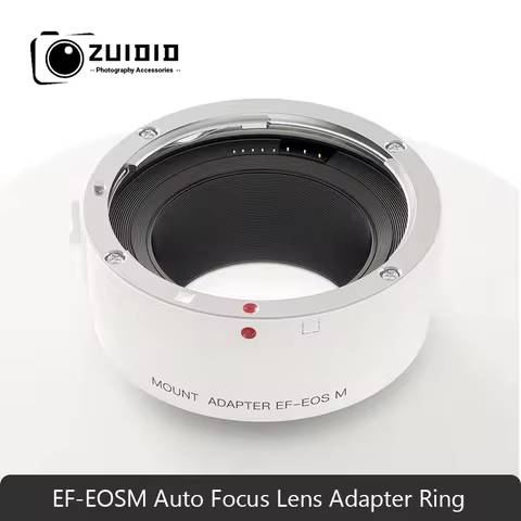 New EF-EOSM White Version Auto Focus Lens Adapter Ring For Canon EF EF-S Lens To Canon EOS M / M2/M3