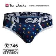 กางเกงในชาย Andrew Christian Underwear Palm Brief w/ ALMOST NAKED® - Navy Blue/Rainbow by TonyJocks ทรงบรีฟ เอวโลโก้ กรมท่า ขาว ผ้านุ่มลื่น ลายปาล์มสีรุ้ง กกนผช กกนผู้ชาย กางเกงในผช กางเกงชั้นในผช 92746