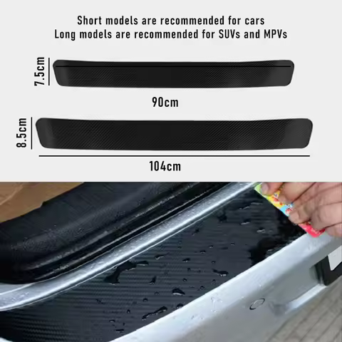 Carbon Fiber Car Trunk Rear Bumper Sticker for MG ZS EV MG6 EZS HS EHS 2019 2020 Roewe RX5 i6 i5 RX3
