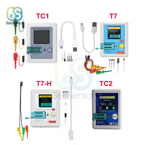 LCR-TC2 TC-T7-H TCR-T7 LCR-TC1 Colorful Display Multifunctional TFT Backlight Transistor Tester Diod