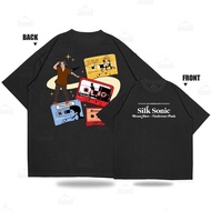 Hot Selling Printed Cotton T-Shirt Christmas Short Sleeve 1 Bruno MARS OVERSIZE SILK SONIC CASETTE For