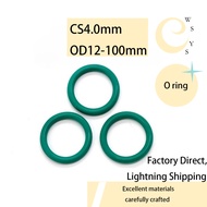 [WSYS] (CS4.0mm * OD12-100mm OO1) O-Ring Green O-Ring FKM Sealing Ring