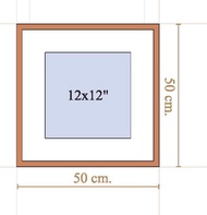 กรอบรูปไม้ตะแบก พร้อมที่แขวน  ไม้แท้100% by SKILLED