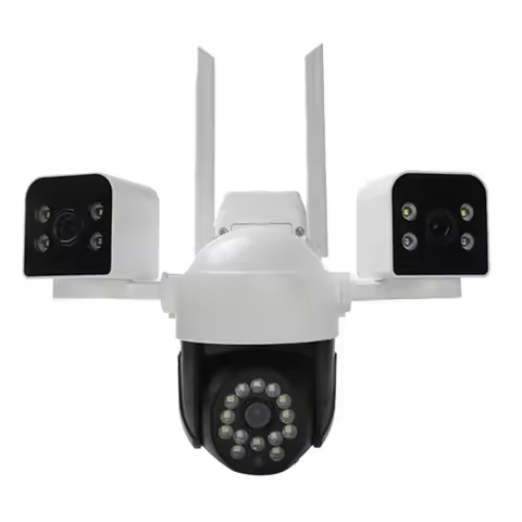 6MP Triple Lens Wireless wifi V380pro APP IP Camera Full Color AI Humanoid Detection Security CCTV B