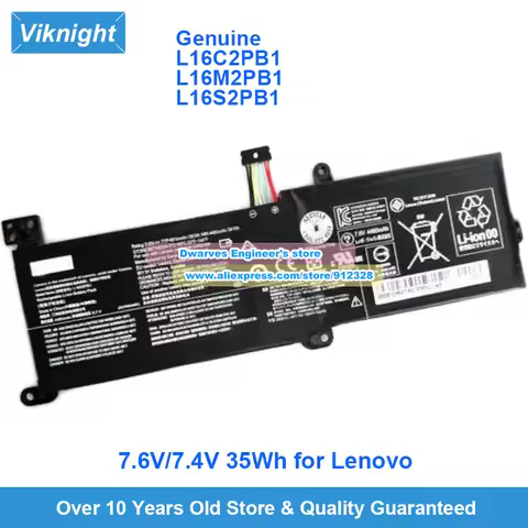 Genuine 7.6V 35Wh Battery L16C2PB1 L16S2PB1 L16M2PB1 for Lenovo Ideapad 520 320 Series 5B10M88059 5B