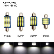 2Pcs Car LED 3014 36SMD 31MM 36MM 39MM 41MM C5W C10W Indoor Reading Light White DC 12V
