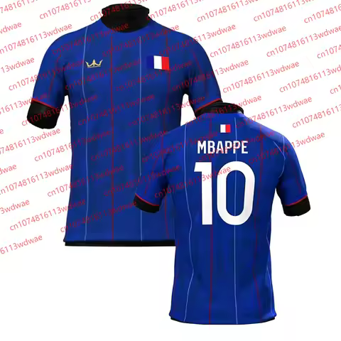 France Style clothing Football Jersey Quick-Drying Mbappé 10 Jersey Outdoor football Jersey training