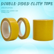Double Sided Cloth Base Tape Mesh Tape Mesh Heavy Duty Strong Sticky Durable Duct Cloth Tape - 5M