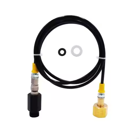 High Pressure Gas Hose CGA320 Sodas Adapter Metal Construction for Home Carbonation Systems Quick Co