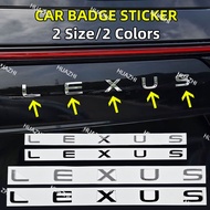 3D ABS Car Letter Emblem Rear Trunk Sticker Badge For Lexus NX IS 250 RX GS UX RX300 RX350 CT200H GX