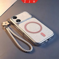 Suitable For OPPO A18 A38 A98 5G phone case new design mesh grille magnetic suction ring shockproof 
