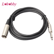 Lohobby 3Pin XLR Male to 6.35mm 1/4inch TRS   Male Microphone Cable Adapter 10ft 6ft