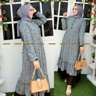 [COD] Sayidah Dress / Dress Polkadot Bahan Ceruty / Dress Muslimah / Maxy Dress Polkadot Kekinian / 