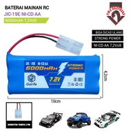 Baterai Remot Control / Baterai Mainan RC / Baterai Tipe NI-CD 6X AA 6000mAh - 7.2Volt SOKET RC TAMI