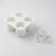 4-in-a-row Silicone Ice Cup Mold Easy To Demold Homemade American Coffee Ice Cup DIY Home Ice Cream 