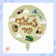 Happy father 's day 18 inches round Watch Razor Pen Headphone party decoration aluminum foil balloon