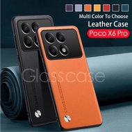 Casing For Xiaomi Poco X6 M6 F6 pro X6pro M6pro F6pro PocoX6pro PocoM6pro Plain Skin Leather Phone C
