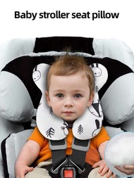1入組嬰兒U形枕頭嬰兒推車座椅造型枕頭頭部保護卡通兔子和鹿設計