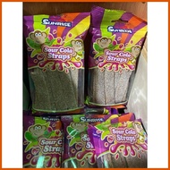 ✮ ☪ ◳ sour belt sunrise karate belt chewy candy cola , jungle string , rainbow color , strawbery fl