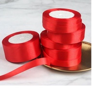 Decorative red ribbon CNY to make bow accessories of all sizes 1cm 2cm 4cm 22m long