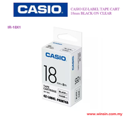CASIO EZ-LABEL TAPE CARTRIDGE 18mm X 8m. * XR-18 * .This standard labeling tape come in wide variet