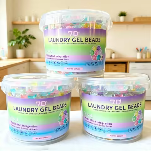 7-in-1 Laundry Gel Beads, Family Pack 100/200 Count, Deep Cleaning Laundry Detergent Pods with Bacte