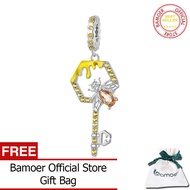 BAMOER 925เงินสเตอร์ลิงรังผึ้งและจี้ผึ้งเสน่ห์จี้ห้อยสำหรับผู้หญิงสร้อยข้อมือลูกปัดคริสตัลสร้อยคอและ