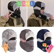 SUSANS Earflap Hats, Warm Russian Bomber Cap, Winter Casual Windproof Thickening Ear Protectors Hats