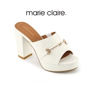 Bata บาจา Marie Claire รองเท้าส้นสูงเปิดส้นแบบสวม ใส่ออกงานปาร์ตี้ สูง 4 นิ้ว สำหรับผู้หญิง สีขาว รหัส 7701358