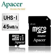 全新 Apacer 宇瞻 16G 16GB MicroSD TF USH-I C10 記憶卡 轉卡 終身保固