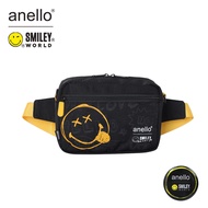 พร้อมส่ง กระเป๋าสะพายข้าง anello x SMILEY กระเป๋า3in1 คาดอกได้คาดเอวได้สะพายข้างได้ ช่องเยอะใส่ของได้เยอะ แบบใหม่