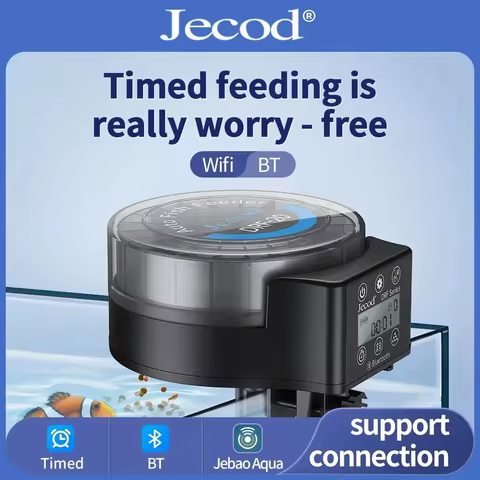 Jebao Jecod DRF15/DRF20 Automatic Fish Feeder Remote Control Timed Quantified Large Capacity Fish Ta
