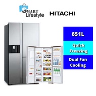 Hitachi 651L Side By Side Luxury Refrigerator R-M820AGP4MX