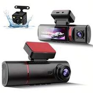 3 Camera Front & Rear Built-In 1080P+1080P+720P Wide Angle Night Vision Dash Cam, With G-Sensor Loop