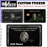 AMEX BLACK CARD - Touch n Go Card Sticker Cover / TNG CARD Sticker / Bank Card Sticker / Access Card